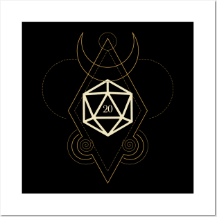 Esoteric Polyhedral D20 Dice Tarot Five Posters and Art